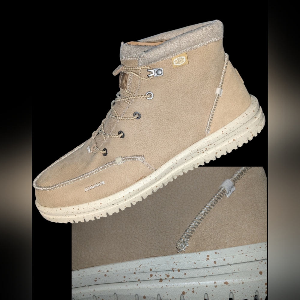 HEY DUDE MEN'S "BRADLEY" LEATHER CASUAL BOOT - Picture 3 of 6